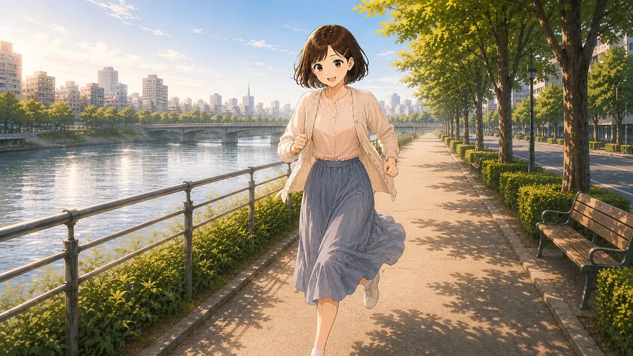 Illustration of 走る, run