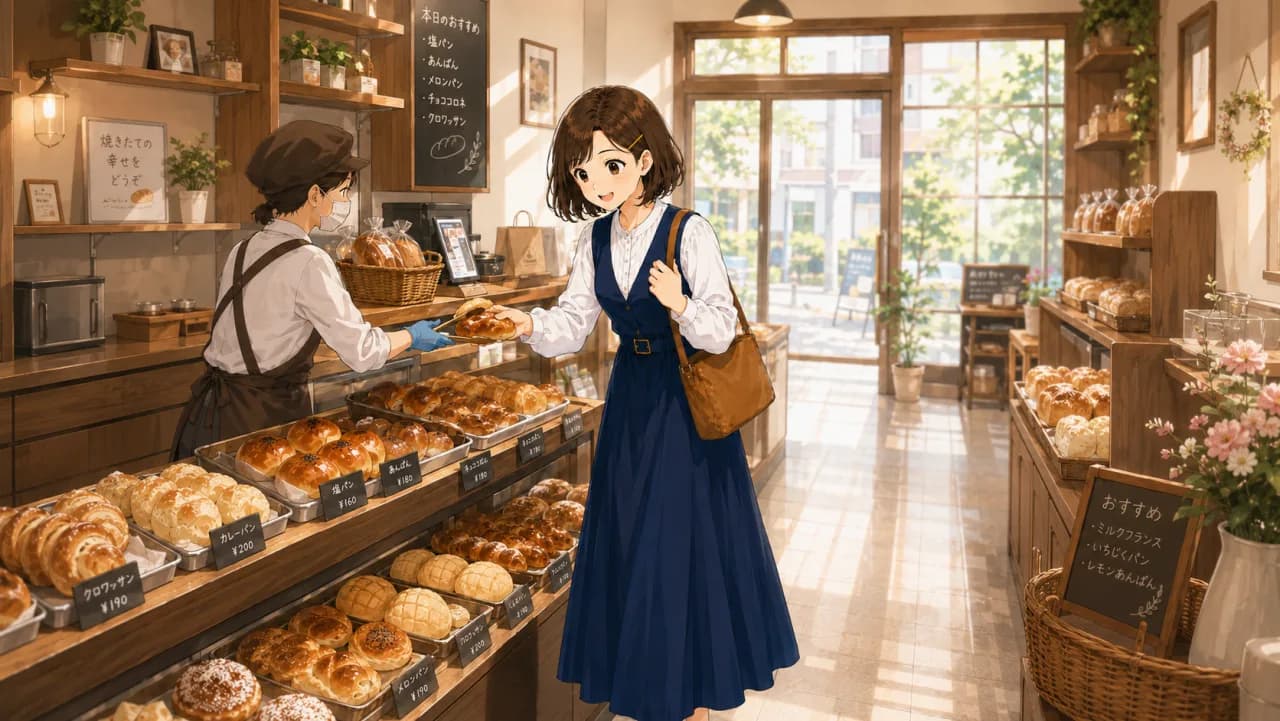 Illustration of the Japanese verb 買う, buy